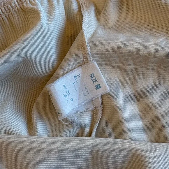 Vintage Off White Maxi Slip Skirt with Dainty Lace Detail Size M - Picture 6 of 6